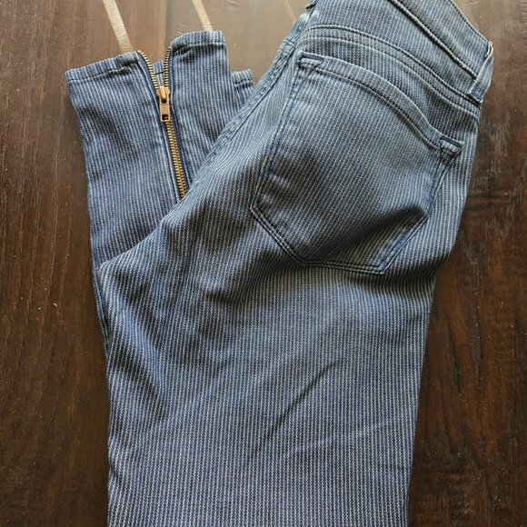 J Brand Cass Skinny Vin Stripe Zip Jeans 28 - Picture 3 of 3